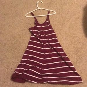 Purple and white streak kids dress